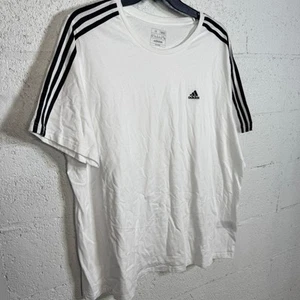 Adidas Plus Size Essentials Slim 3-Stripes T-Shirt white 3X - Picture 1 of 5