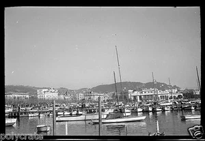 Port de plaisance voiliers bateaux Cannes ? - ancien négatif photo an. 1950 - Picture 1 of 1