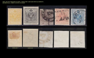 1850 DOBLE ÁGUILA IMPERFORADA LOMBARDÍA-VENECIA USADA + ¿COMO NUEVA REIMPRESIONES H? SCT.1-6 - Imagen 1 de 1