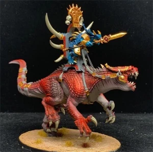 Saurus Oldblood On Carnosaur Seraphon Warhammer Age of Sigmar Presale Painted - Picture 1 of 7