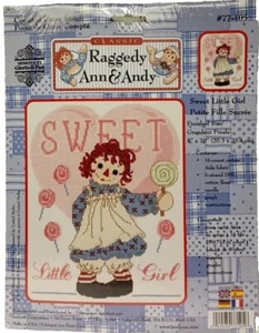 Raggedy Ann & Andy gezählt Kreuzstich süßes kleines Mädchen 8"x10" #77-205 versiegelt - Bild 1 von 4