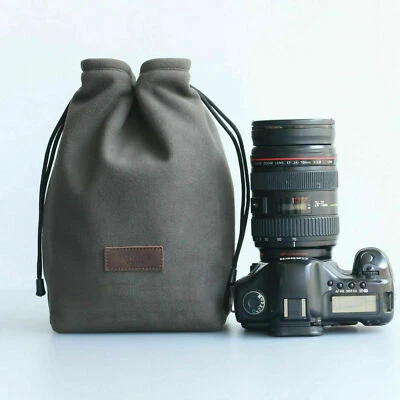 Waterproof Padded Drawstring Camera Bag Storage Case Insert For DSLR Canon Nikon - Image 1 of 4