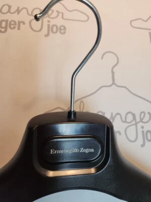 ERMENEGILDO ZEGNA BLACK  PLASTIC 17 1/4" SUIT HANGERS SET 10 - Image 1 of 3