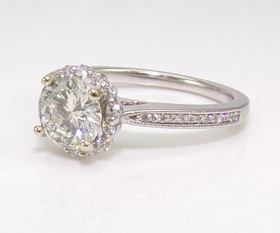 SCOTT KAY Artiste 14K White Gold Diamond Engagement Wedding Ring Size 6.5 LMB2 - Image 1 of 4