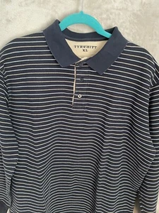 Charles Tyrwhitt Shirt Herren xl Langarm Polo gestreift Trikot Logo Golf Dad. - Bild 1 von 13