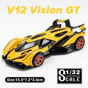 1/32 Lamborghini V12 Vision GT Metal Car Diecast Alloy Car Model Kid Toy Vehicle - Picture 1 of 21
