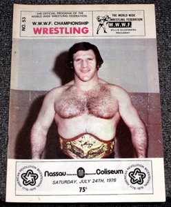 JULY 24 1975 WWWF NASSAU COLISEUM PROGRAM SAMMARTINO & MONSOON VS EXECUTIONERS - Picture 1 of 4
