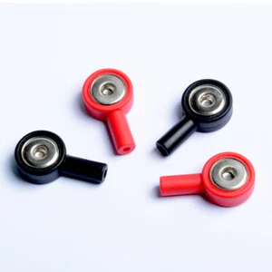 4 cables de cable TENS rojos 4 negros pin a presión adaptador de conexión rápida pin de 2 mm a presión de 3,9 mm - Imagen 1 de 5