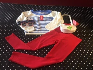 Vintage Gymboree Holland Days Pullover Leggings Handtasche Haare Sonnenbrille 6 8 neu mit Etikett EUC - Bild 1 von 4