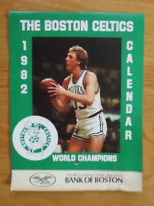 1982 BOSTON CELTICS Calendar LARRY BIRD KEVIN McHALE ROBERT PARISH DANNY AINGE - Picture 1 of 12