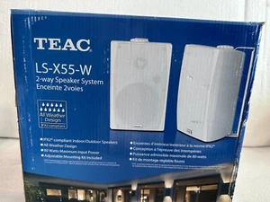 Teac LS-X55 80 Watt 2-Way Weatherproof Indoor Outdoor White Speakers - Picture 1 of 5