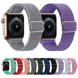 Per Apple Watch Serie 10 9 8 7 6 5 4 Cinturino Elastico Nylon Regolabile Cinturino Orologio - Foto 1 di 27