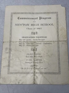 1927 Newton, Iowa High School Startprogramm Vintage - Bild 1 von 5
