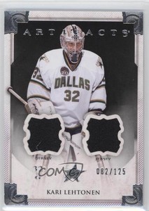 2013-14 Upper Deck Artifacts Goalies Jersey/Jersey /125 Kari Lehtonen #116