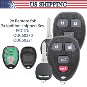 2 for 2007 - 2013 Cadillac Escalade Remote Car Keyless Key Fob Set for OUC60270 - Picture 1 of 11