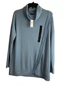 Neu mit Etikett Banana Republic Pullover Pullover Rollkragenpullover Kunsthalstuch 3/4 Ärmel blau Gr. 12 - Bild 1 von 10