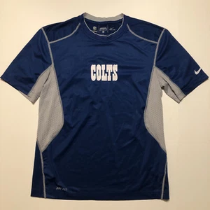 Nike Pro Combat Indianapolis Colts T Shirt Blue Size Medium NFL ON FIELD - Picture 1 of 12