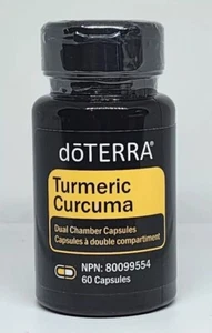 doTerra Turmeric Dual Chamber Capsules 60 Capsules Sealed Bottle NEW - Picture 1 of 1