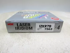 NEW 4 PACK NGK IZKR7B Spark Plug-Laser Iridium, 7563 - Picture 1 of 1