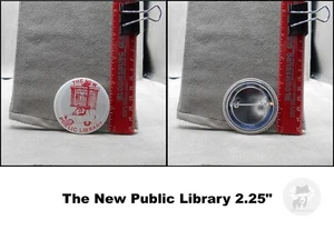 The New Public Library 2,25" Pinback - Foto 1 di 1
