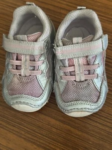 Stride Rite Girls Sneakers - Pink & Grey Size 4 (First Walker) - Picture 1 of 4
