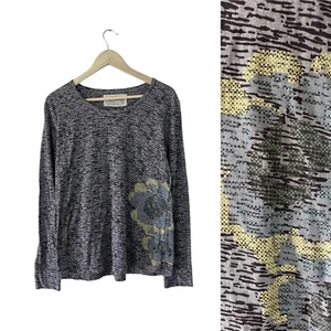Pullover Aventura XXL 2XL Top Tela Burnout Manga Larga Flor Mujer LEER - Imagen 1 de 15
