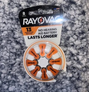 Rayovac Size13, Hearing Aid Batteries Made in USA Pack of 8 count EXP Mar 2023 - Picture 1 of 2