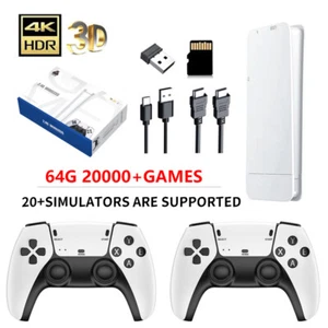 4K HD Game Stick Retro Video Game Console 20000 Games Dual Wireless Controller - Picture 1 of 15
