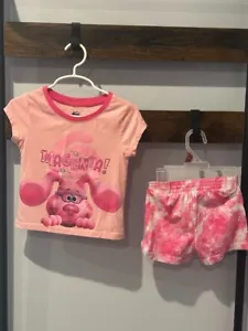 Nickelodeon Blues Clues & You T-Shirt Shorts Outfit Set 2021 Girls Toddler Sz 3T - Picture 1 of 9