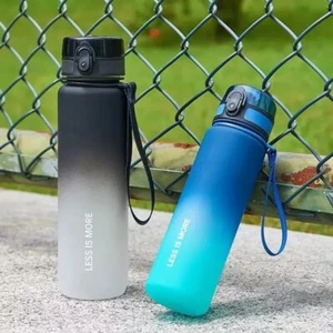 Flasche Wasser Große Kapazität Sportbecher Kunststoff Tragbar Fitness Outdoor Gym 1L - Bild 1 von 10