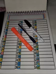 50 sheet & 1 reusable Notebook Online Loteria Libreta Rifas Familia fiesta xmas - Picture 1 of 5