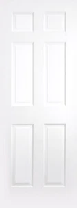 6 Panel Raised Interior Door #PR66 – 32 x 80 x 1-3/8" Slab or Prehung Primed MDF - Picture 1 of 5