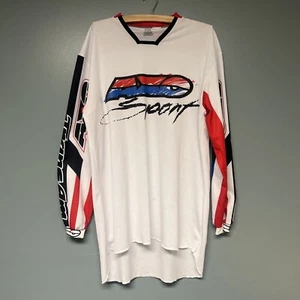 Camiseta deportiva de motocross AXO manga larga Axo grande blanca roja azul y negra - Imagen 1 de 10