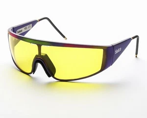SALICE SHIELD Vintage Sunglasses Model 952 Color Purple \ Yellow Lenses - Picture 1 of 2