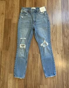Abercrombie & Fitch Jeans Damen 26/2S blau The Skinny High Rise distressed NEU - Bild 1 von 10