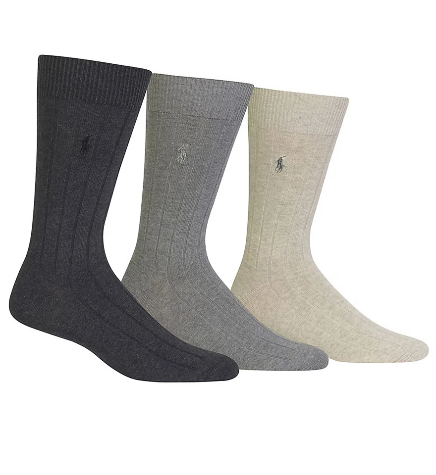 Paquete de 3 calcetines acanalados de vestir informales Polo Ralph Lauren 8092 Foto 1 de 1