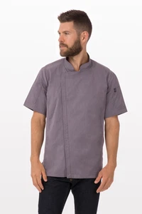 Chefworks Springfield Short Sleeve Chef Jacket Purple XS-3XL Hospitality Kitchen - Picture 1 of 1