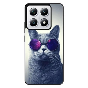 Coque en silicone renforcé imprimée compatible Xiaomi 14T 4G Chat à lunette - Photo 1 sur 6
