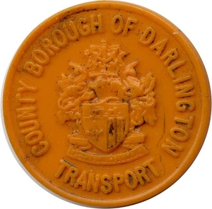 County Borough of Darlington, England Transport 4 1/2 D Transit Medaille - Bild 1 von 2