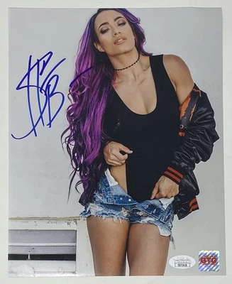 Foto firmada por SASHA BANKS 8x10 lucha libre autógrafo luchador AEW WWE JSA certificado de autenticidad Foto 1 de 4