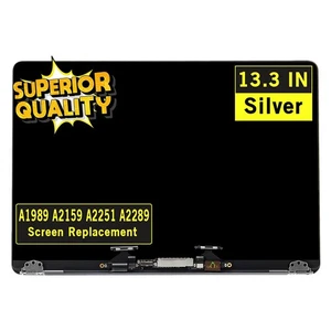 NEW for MacBook Pro 13" A1989 2018 2019 Silver LCD Screen Display Full Assembly - Picture 1 of 5