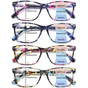 CLASAGA Occhiali da Lettura Progressivi Multifocus per Donna Stampa Modello Blu L... - Foto 1 di 7