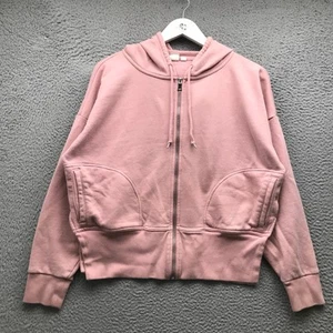 GAP Jacket Hoodie Womens Medium Long Sleeve Drawstring Full-Zip Pocket Pink - Picture 1 of 8