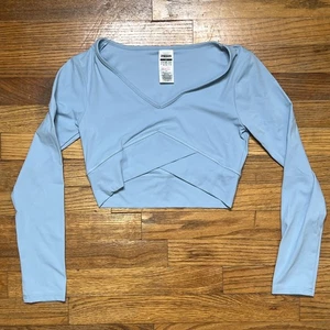 Crop top Gymshark incrociato manica lunga taglia XS B4A8F - Foto 1 di 3