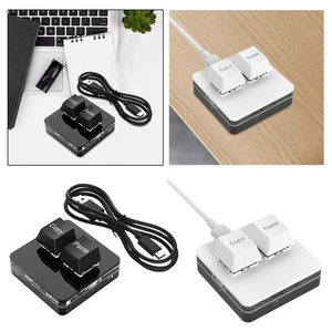 Copy and Paste 2 Key Keyboard USB Mini 2 Key Keypad for Macros Rhythm Games - Picture 1 of 14