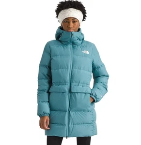 $270 THE NORTH FACE Plumón Puffer Gotham Parka Chaqueta Algas Mujer Grande Media Rodilla - Imagen 1 de 5