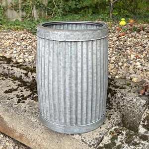 27cm x 37cm Garden Planter Decorative Plant Pot Outdoor Dolly Tub Round Trough - Picture 1 of 6