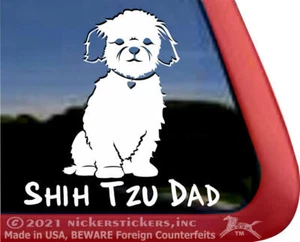 Shih Tzu Dad | High Quality Vinyl Dog Window Decal Sticker - Bild 1 von 3
