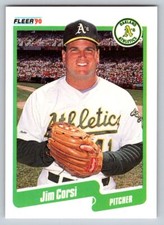 1990  Fleer #4 Jim Corsi Oakland Athletics