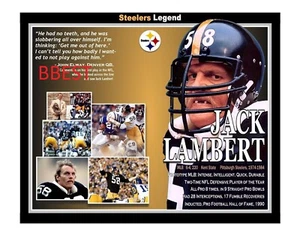 JACK LAMBERT PITTSBURGH STEELERS 8x10 COLOR STEELERS LEGEND PHOTO SEE SCAN NICE - Picture 1 of 1